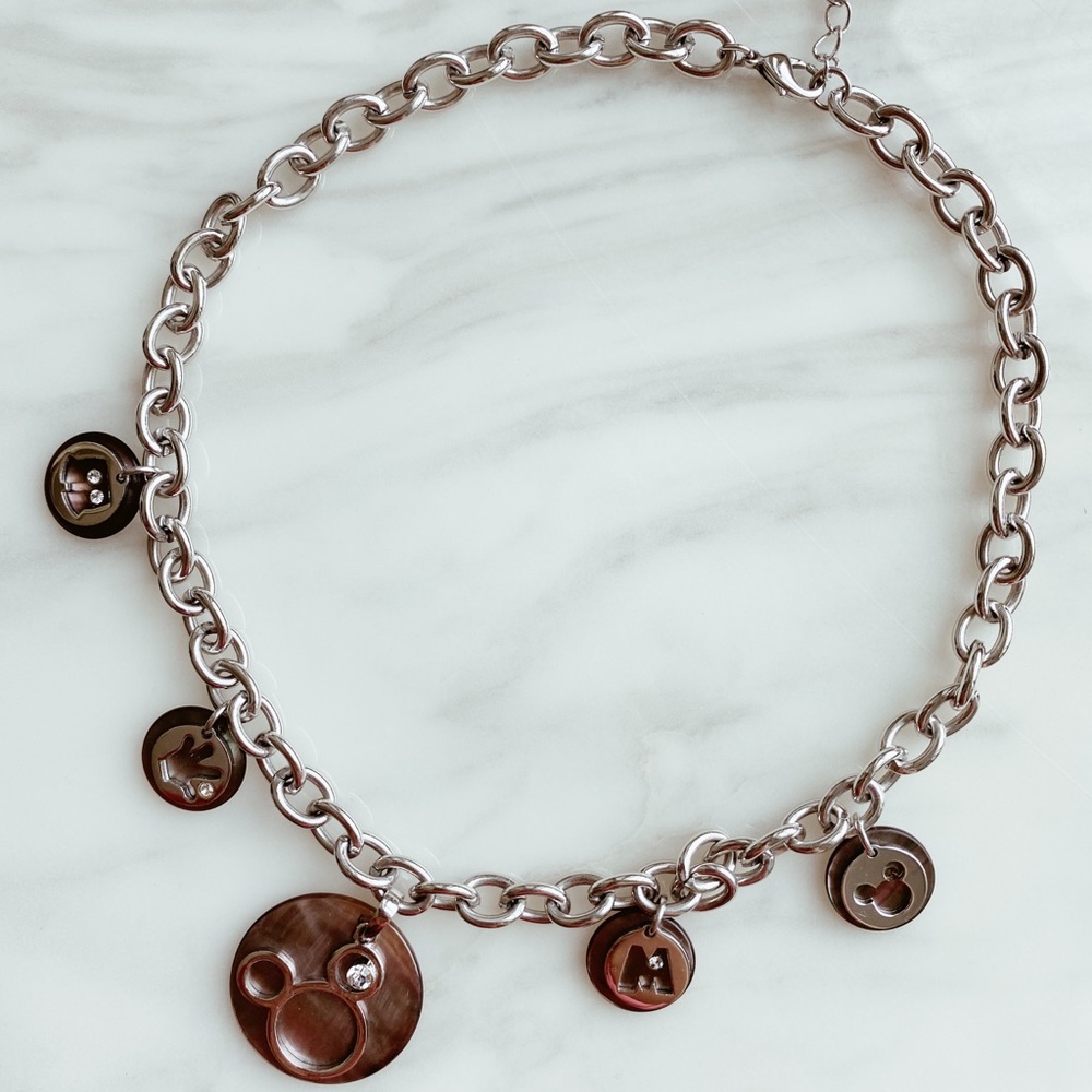 Authentic Mickey necklace with seashell pendents